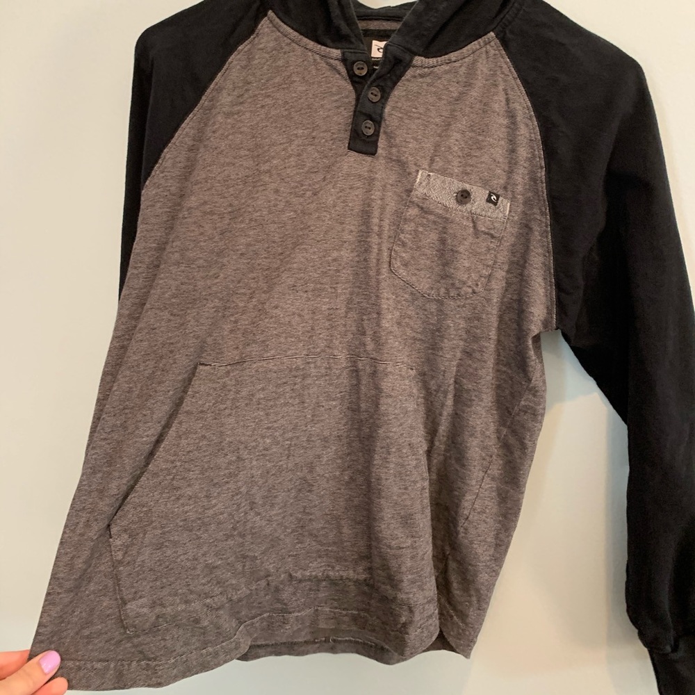 rip curl hooded long sleeve tee